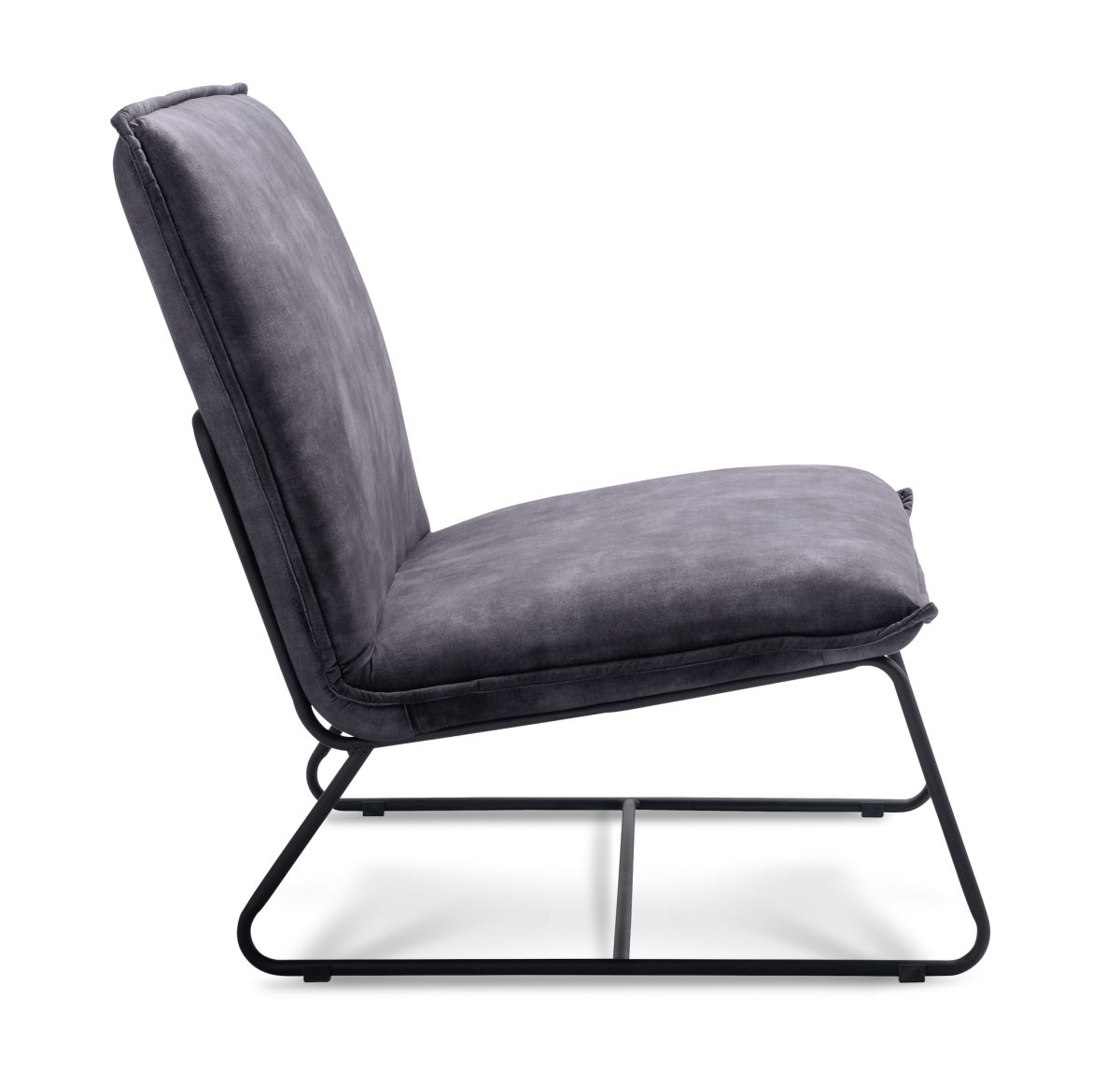 Fauteuil Chapman 1,5-zits Stof Adore Antraciet 67 met frame in geweerkleur - Afbeelding 3