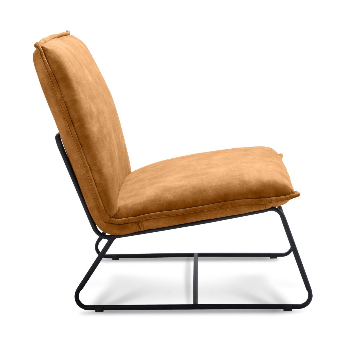 Fauteuil Chapman 1,5-zits Stof Adore Cognac 28 met geweer kleurig frame - Afbeelding 2