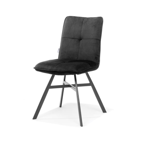"Chair Ramon black - Fabric Velvet Black"