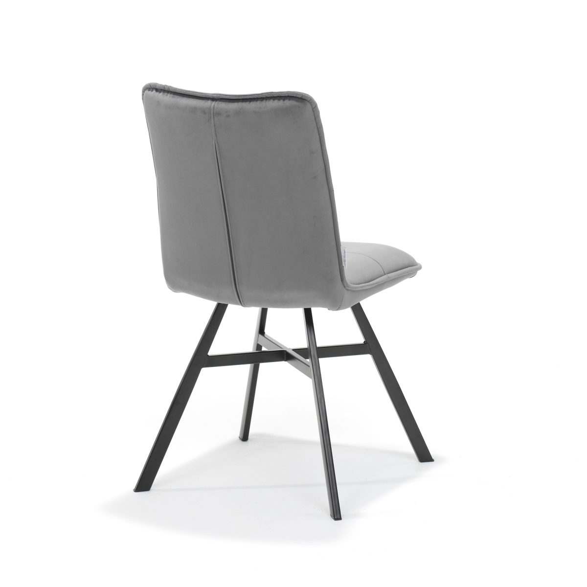 "Chair Ramon black - Fabric Velour Grey" - Afbeelding 2