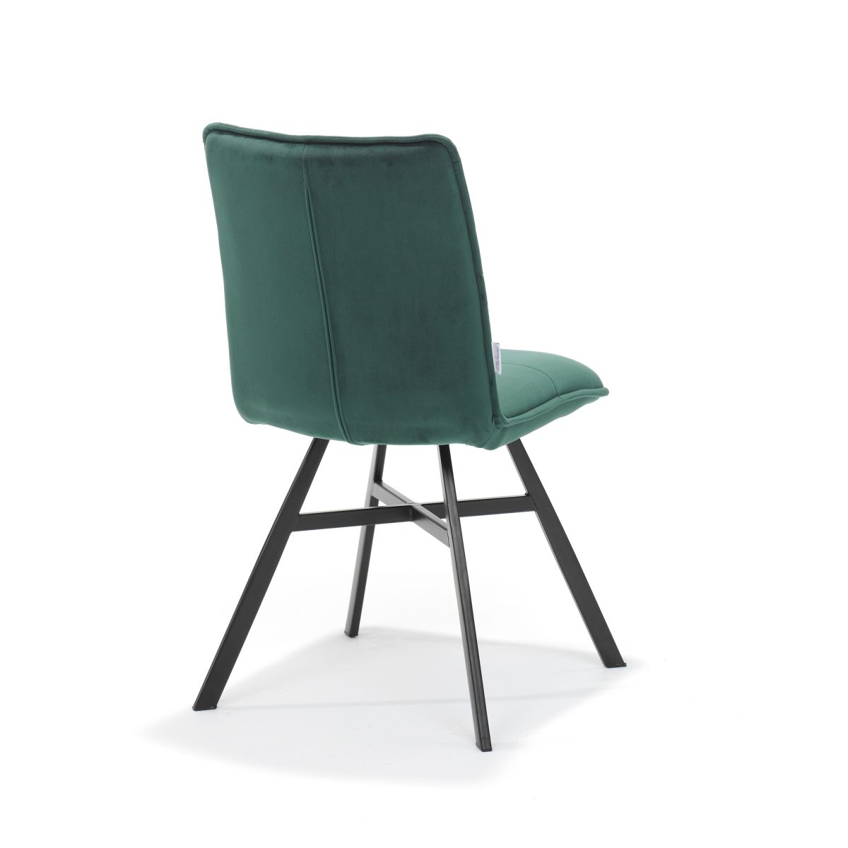 Stoel Ramon zwart - Stof Velours Groen - Afbeelding 2