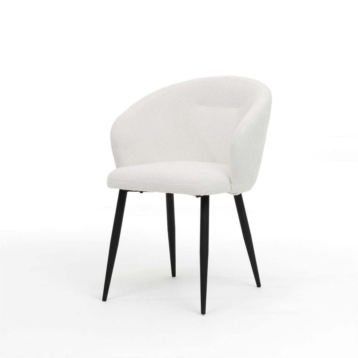 Kelly stoel Stof Teddy Ivory - Afbeelding 1
