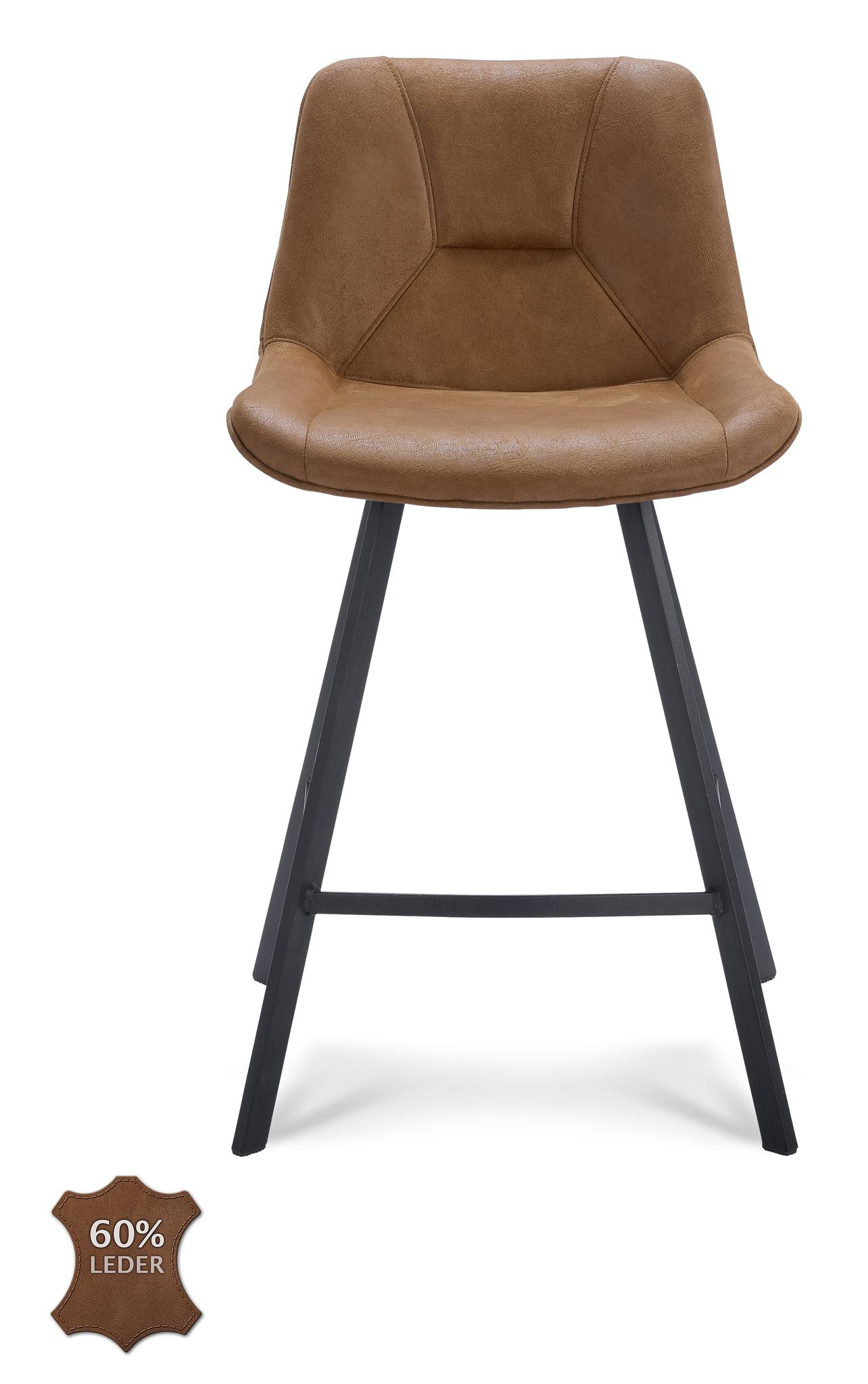 908103-1.jpg Barkruk Blake ZH 65 Microleder Bull Camel 09 Poot Zwart - Afbeelding 2