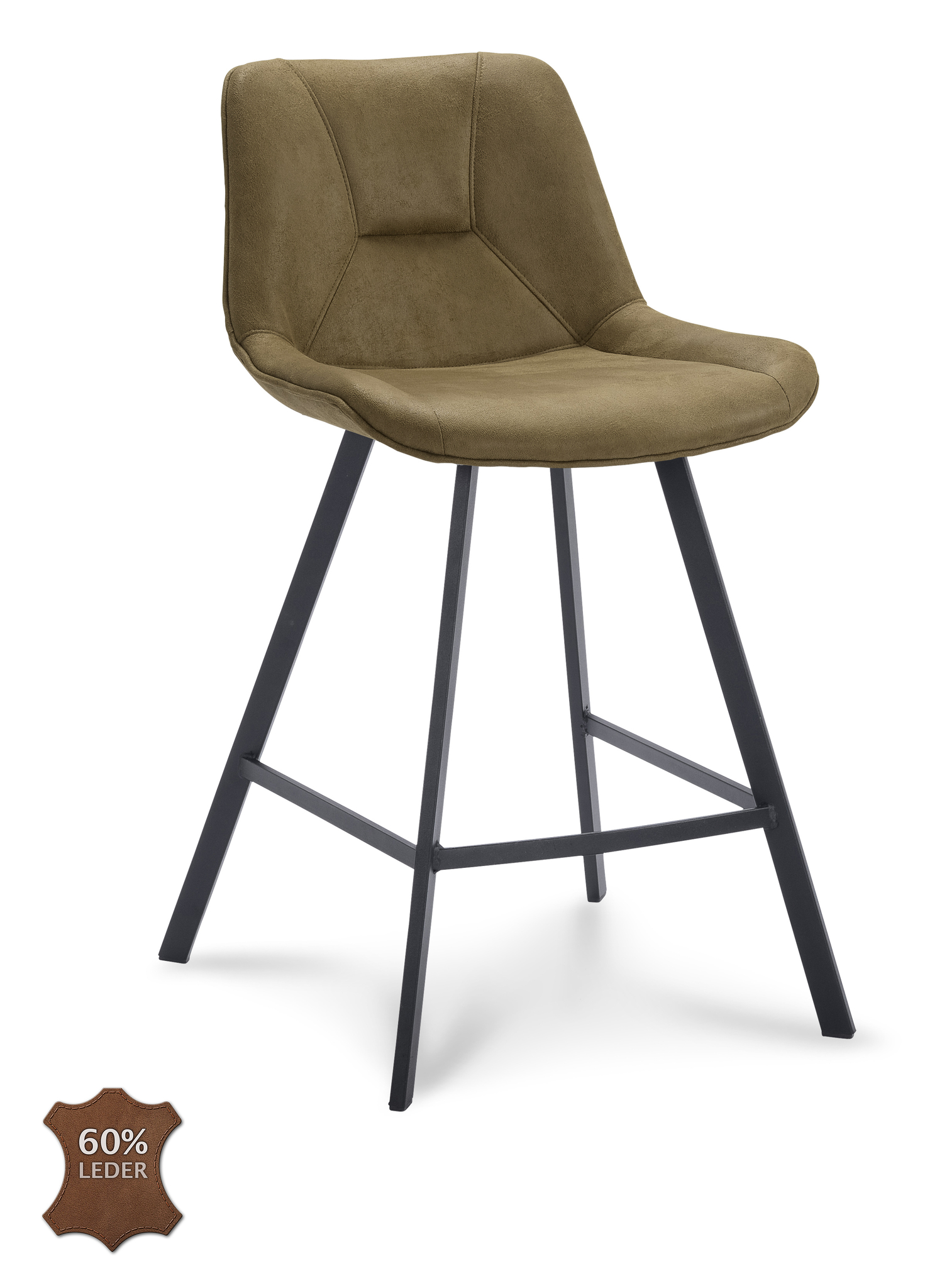 908105-0.jpg Barkruk Blake ZH 65 Microleder Bull Moss 59 Poot Zwart - Afbeelding 1