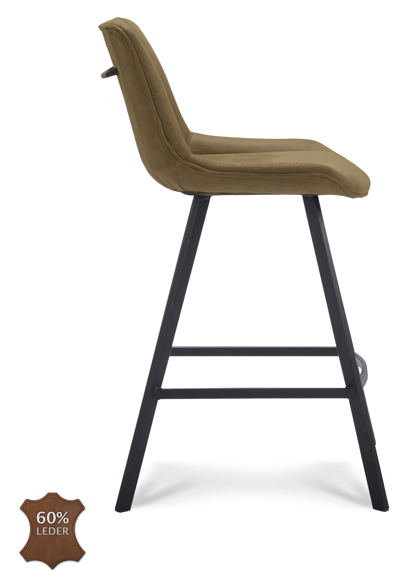 908105-2.jpg Barkruk Blake ZH 65 Microleder Bull Moss 59 Poot Zwart - Afbeelding 3