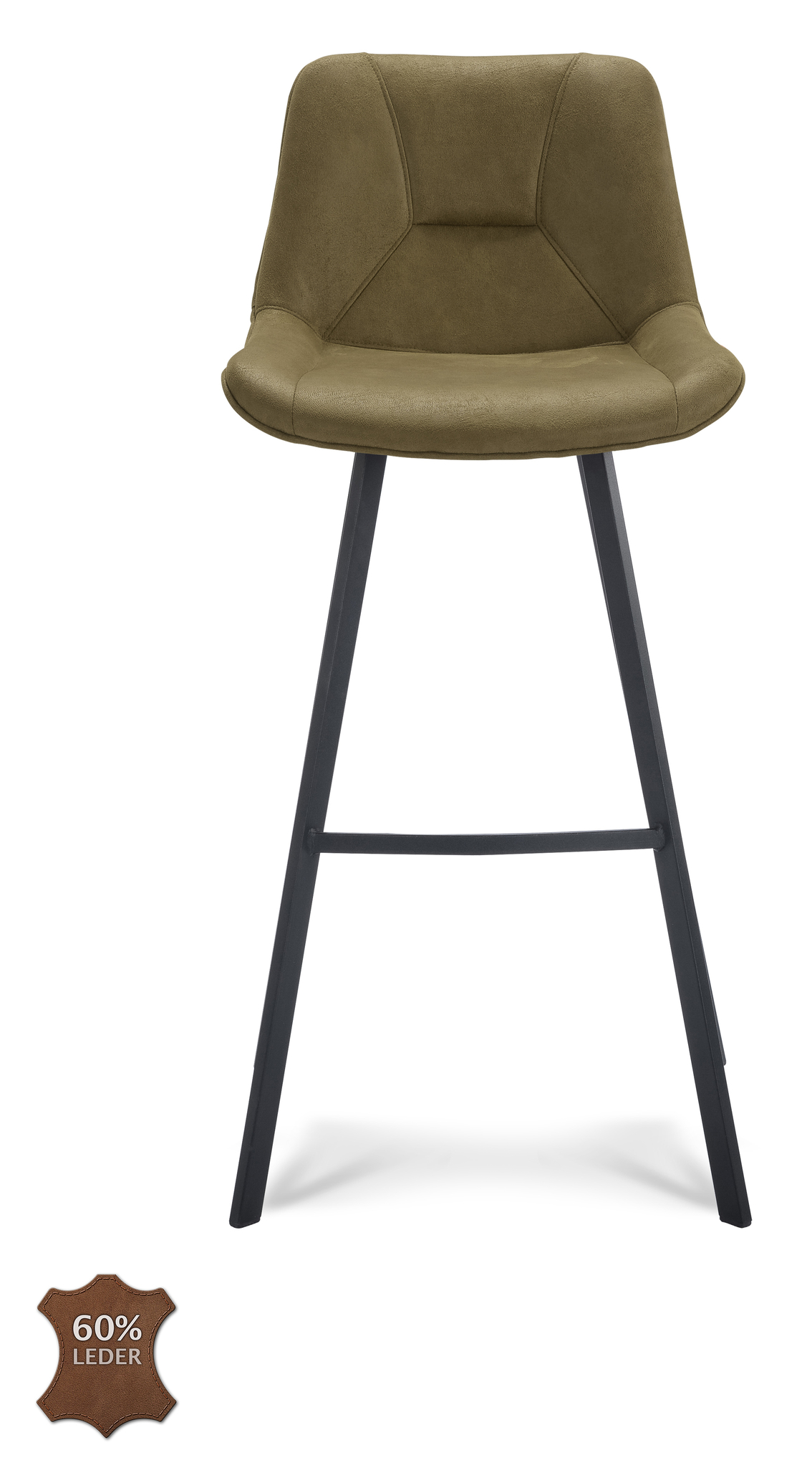 908108-1.jpg Barkruk Blake ZH 80 Microleder Bull Moss 59 Poot Zwart - Afbeelding 2
