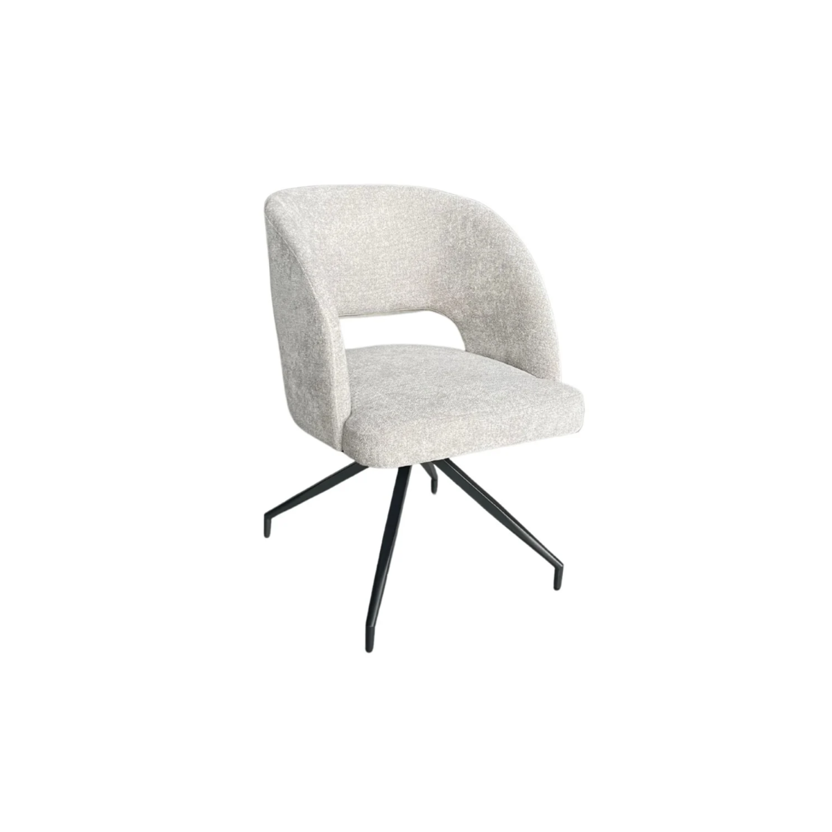STOEL DOHA ZB-5642-1 ZWARTE POTEN GRIJS - Afbeelding 1