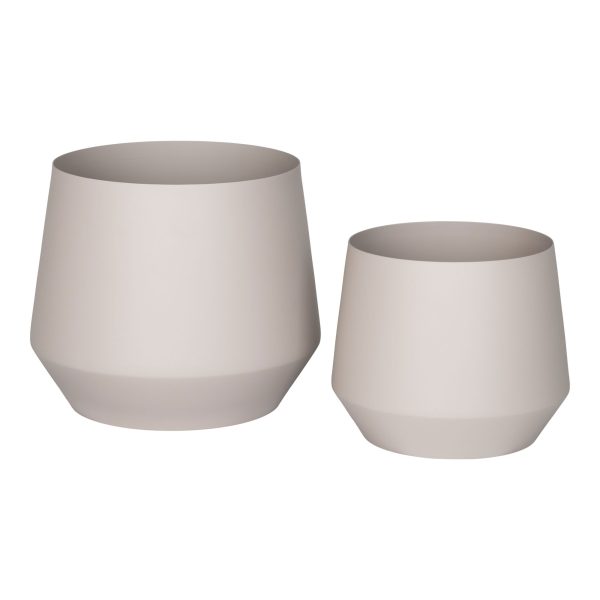 Trofa Bloempot - Bloempot, staal, zand, set van 2
