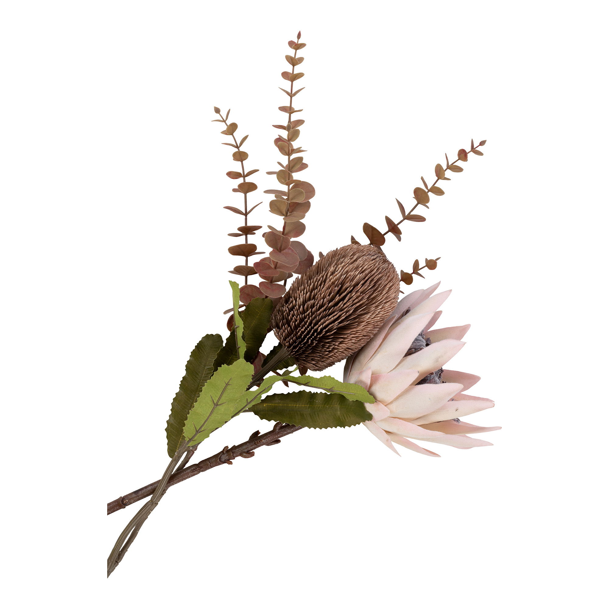 9501160-0.jpg King Protea Boeket - Kunstbloemen, bordeaux mix, 65 cm - Afbeelding 1