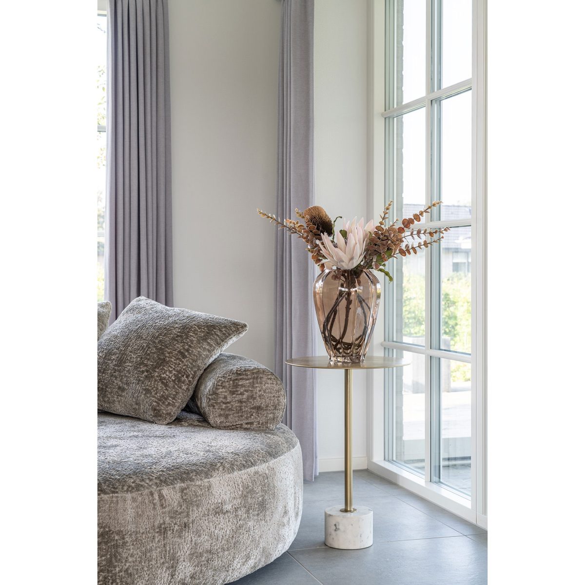 King Protea Boeket - Kunstbloemen, bordeaux mix, 65 cm - Afbeelding 2