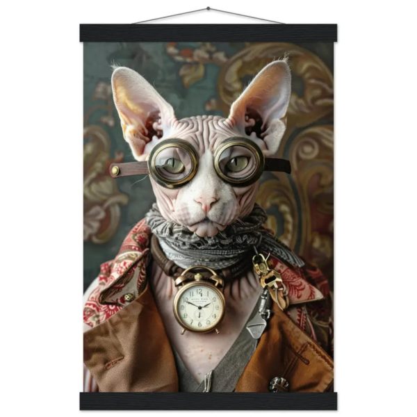 Schoolposter van een vrouwelijke Sphynx kat