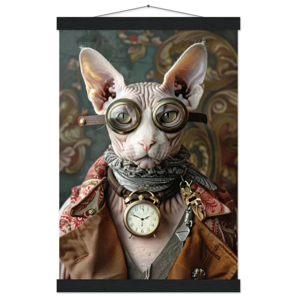 976d1469-7daa-4b23-bd9d-40eacd11fa2c-0.jpg Schoolposter van een vrouwelijke Sphynx kat - Afbeelding 1