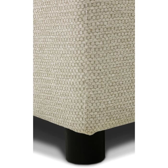 A126245-1.jpg PHARELL 5/6-zits panoramische converteerbare hoekbank - Beige stof - Opbergdoos - L297 x D155 x H71/85 cm - Afbeelding 2