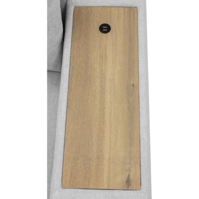 A126256-5.jpg VALDO Omkeerbare hoekbank 3 tot 4 plaatsen - Muisstof - Tablet met USB - Doos + Poef - L247xD143xH86 cm - Afbeelding 6