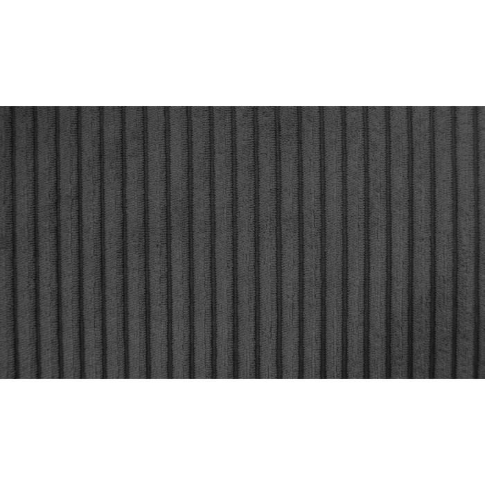A128960-3.jpg LINCOLN Omkeerbare hoekbank 4 tot 5 plaatsen - Antraciet ribfluweel stof - Opbergdoos - L247 x D 183 x - Afbeelding 4