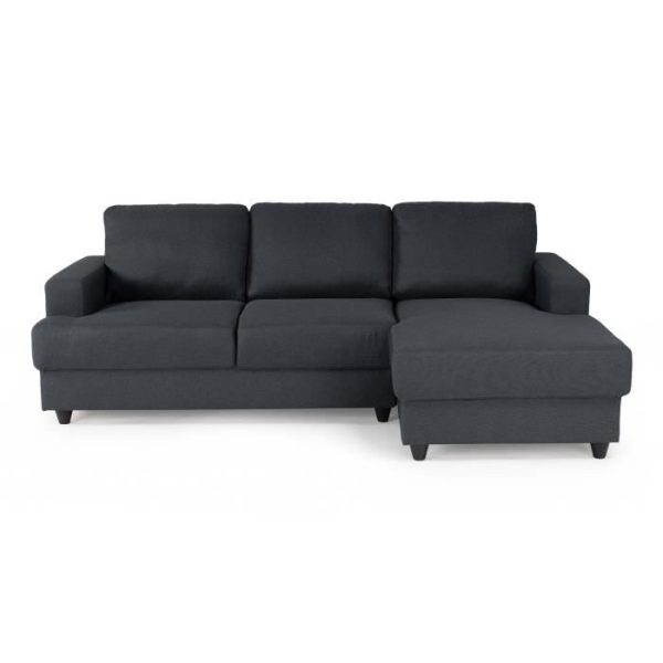 PAUL 4-zits hoekbank rechts - Antracietgrijze stof - Modern - L 215 x D 140 cm