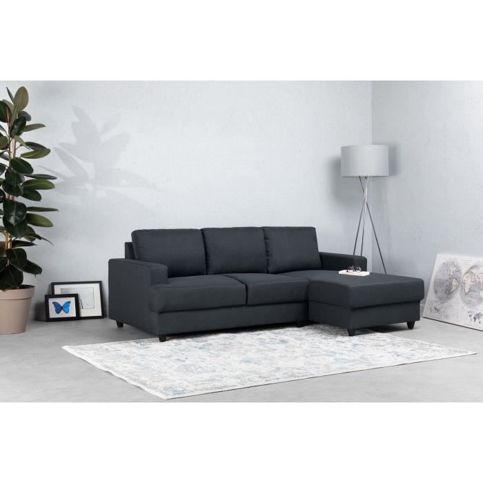 ANDPAULANTH-1.jpg PAUL 4-zits hoekbank rechts - Antracietgrijze stof - Modern - L 215 x D 140 cm - Afbeelding 2