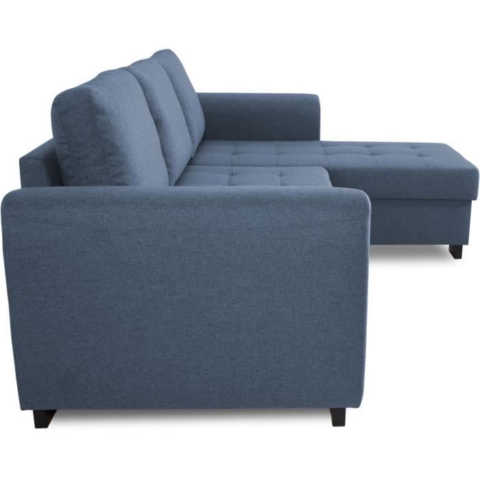 ANGFIXHAMILTONBL-3.jpg Vaste hoekbank - 3 zitplaatsen - Blauwe stof - HAMILTON ZONDER OPBERG- EN BEDFUNCTIE - Afbeelding 4
