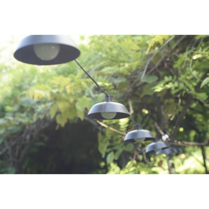 AUC1728677356894-1.jpg Zonnekrans - Luna - 5 m - Zwart - 10 lampen - 50 lumen - USB oplaadbaar - Afbeelding 2