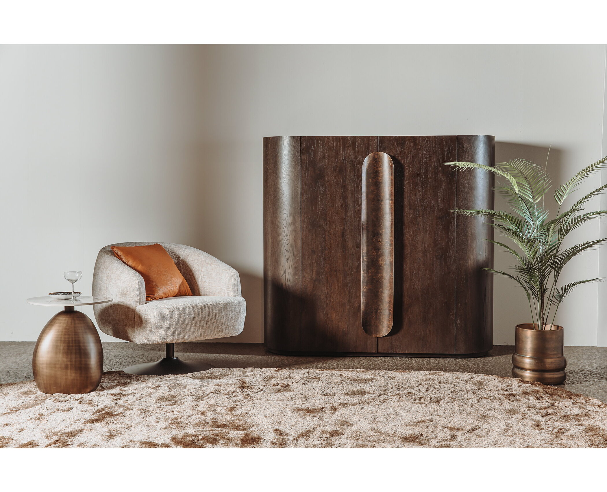 Allure Opbergkast donkerbruin 150 cm1 Allure Opbergkast donkerbruin 150 cm - Afbeelding 2