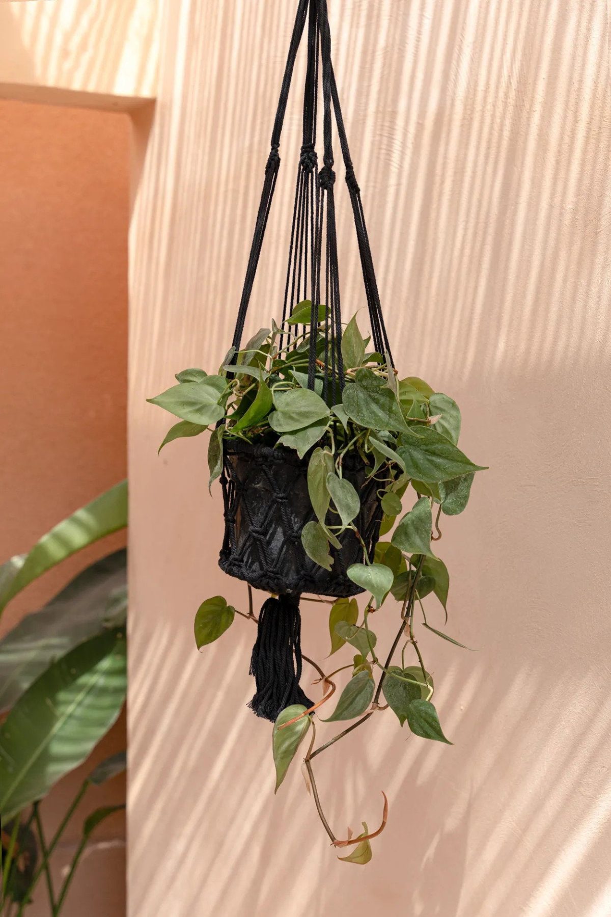 De Macramé Plantenhanger - Zwart - M_40 - Afbeelding 4