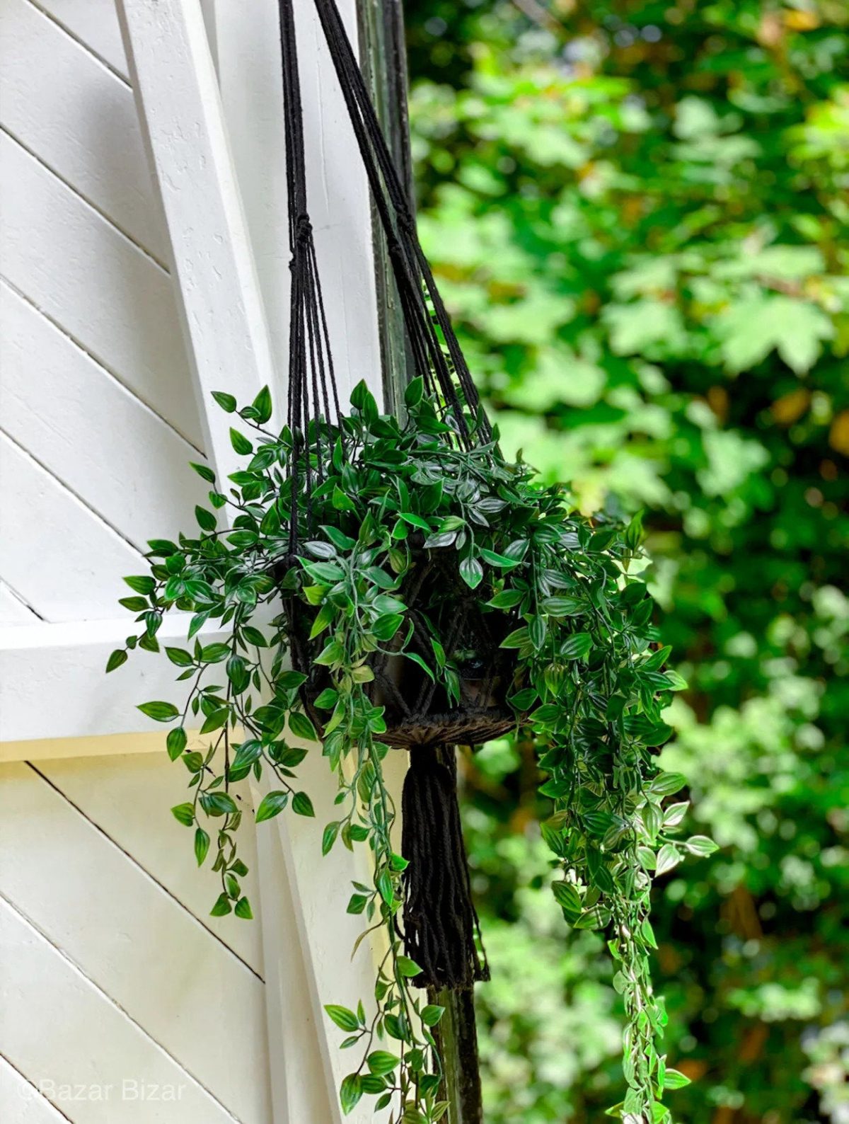 De Macramé Plantenhanger - Zwart - M_40 - Afbeelding 5