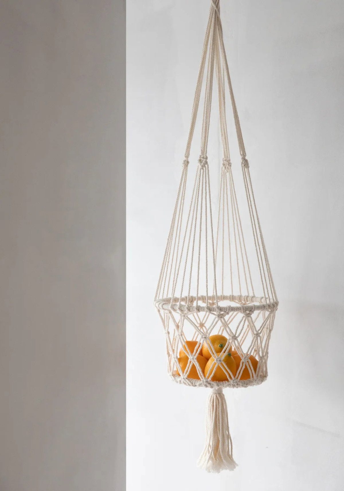 De Macramé Plantenhanger - Wit - M_40 - Afbeelding 3