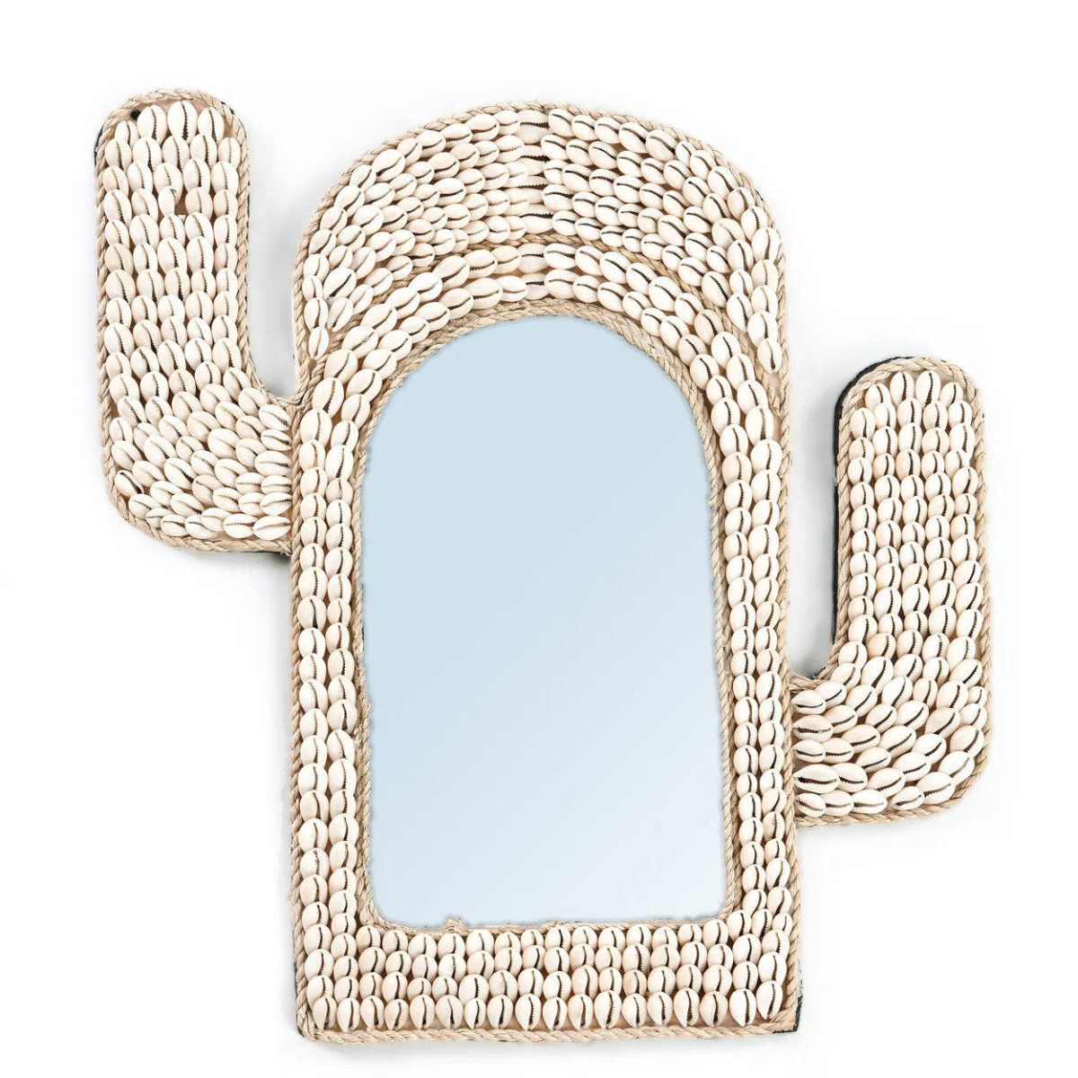De Cactus Schelp Spiegel - Wit - Afbeelding 1