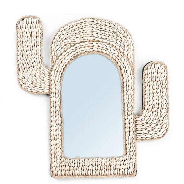 De Cactus Schelp Spiegel - Wit