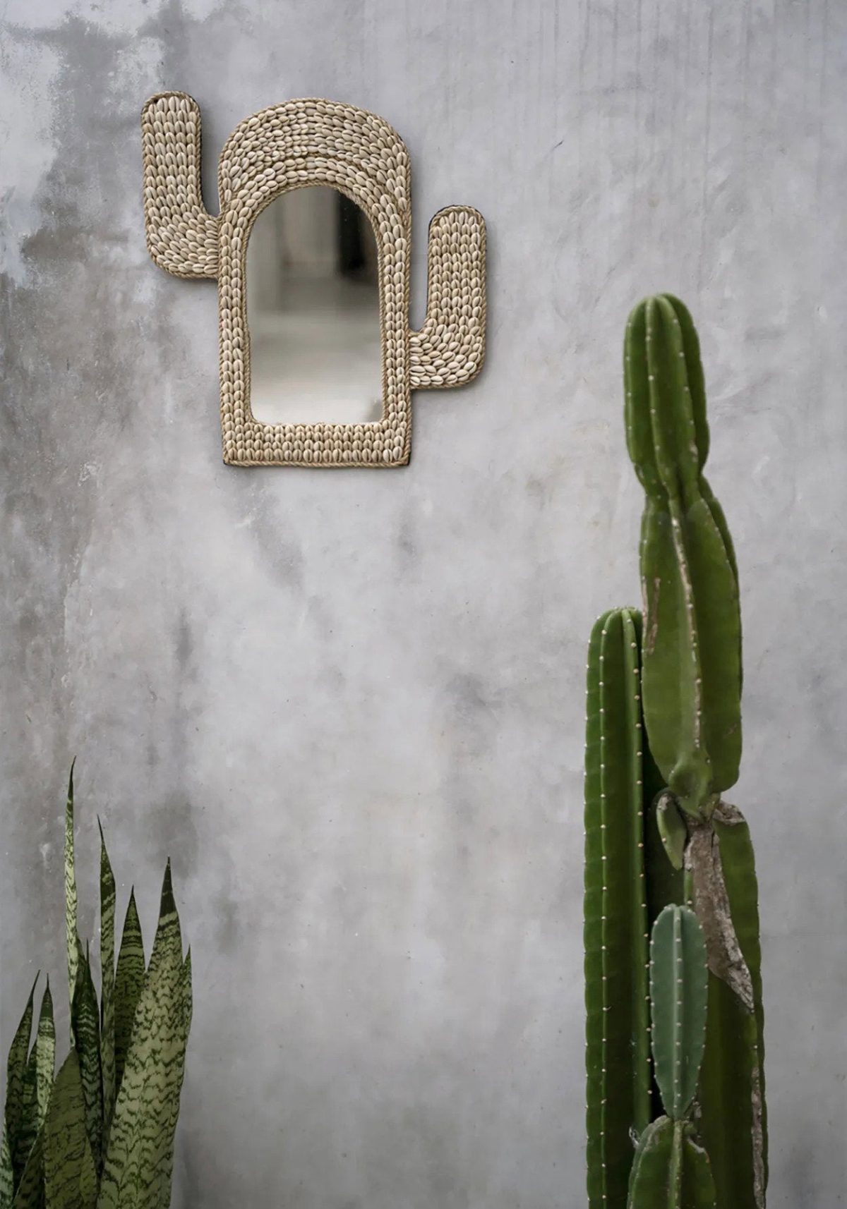 De Cactus Schelp Spiegel - Wit - Afbeelding 4