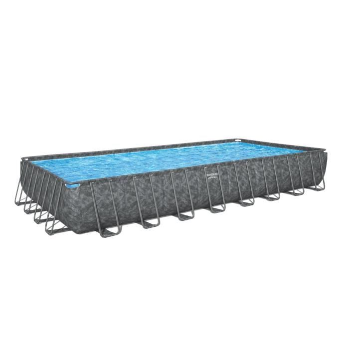 BES6941607365885-2.jpg BESTWAY bovengrondse buisvormige zwembadset - APX 365 - 956 x 488 x 132 cm - Rechthoekig (zandfilter, 500g polysphere, ladder, afdekking) - Afbeelding 3