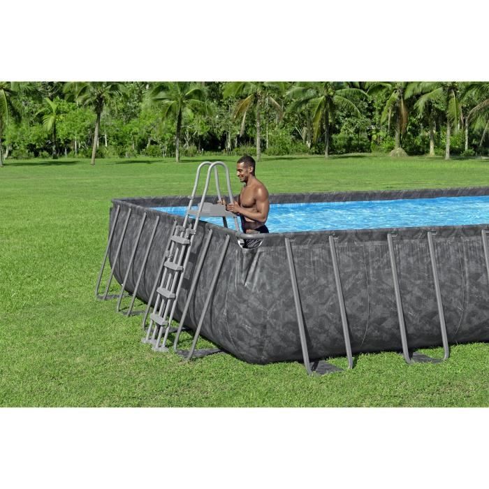 BES6941607365885-4.jpg BESTWAY bovengrondse buisvormige zwembadset - APX 365 - 956 x 488 x 132 cm - Rechthoekig (zandfilter, 500g polysphere, ladder, afdekking) - Afbeelding 5