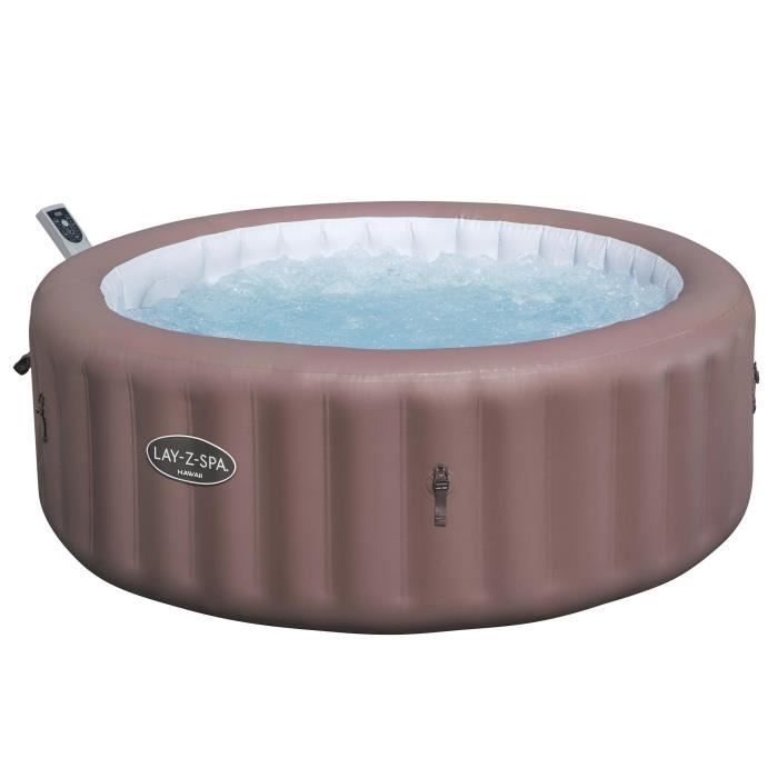BES6941607369418-2.jpg BESTWAY Opblaasbare Spa - Lay-Z-Spa Hawaii - 140 luchtjets - 196 x 71 cm - 4 tot 6 plaatsen - Rond (afdekking, cartridge, diffuser) - Afbeelding 3