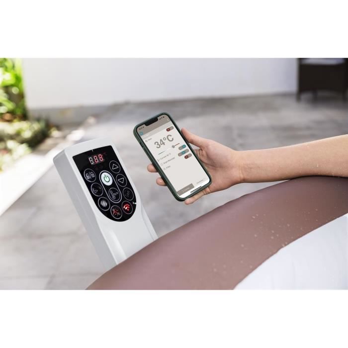 BES6941607369418-3.jpg BESTWAY Opblaasbare Spa - Lay-Z-Spa Hawaii - 140 luchtjets - 196 x 71 cm - 4 tot 6 plaatsen - Rond (afdekking, cartridge, diffuser) - Afbeelding 4