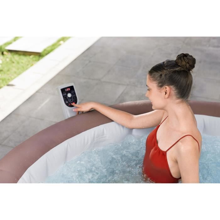 BES6941607369418-4.jpg BESTWAY Opblaasbare Spa - Lay-Z-Spa Hawaii - 140 luchtjets - 196 x 71 cm - 4 tot 6 plaatsen - Rond (afdekking, cartridge, diffuser) - Afbeelding 5