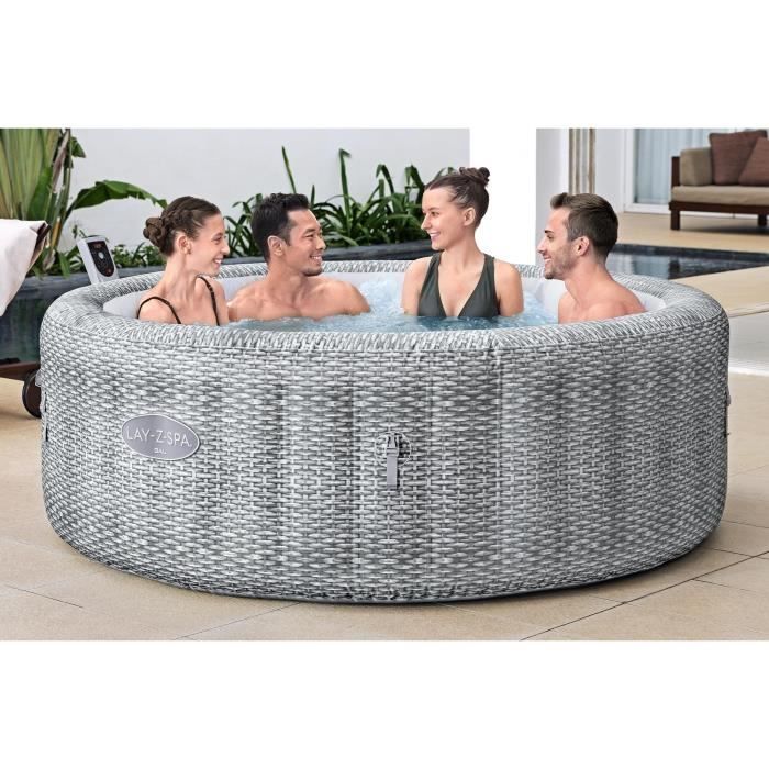BES6941607369715-1.jpg BESTWAY Opblaasbare Spa - Lay-Z-Spa Bali - 140 luchtjets - 196 x 71 cm - 4 tot 6 plaatsen - Rond (afdekking, cartridge, diffuser) - Afbeelding 2