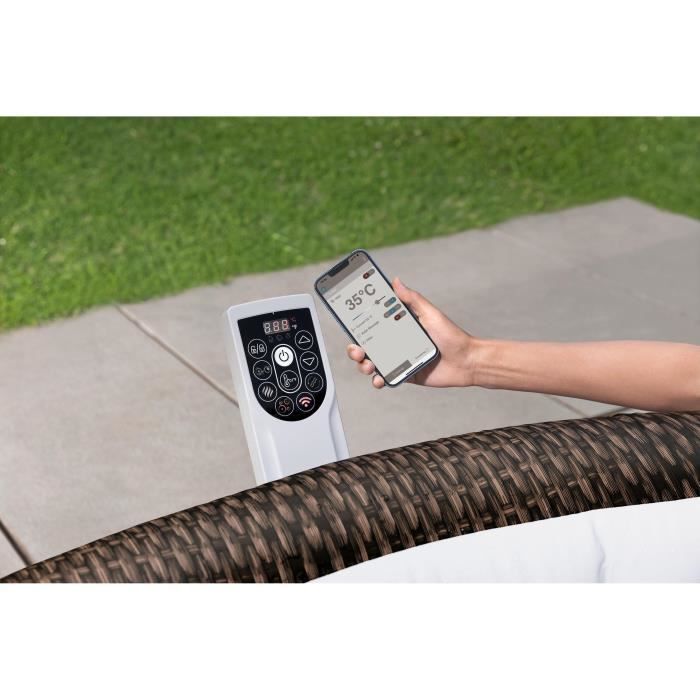BES6941607369777-3.jpg BESTWAY Opblaasbare Spa - Lay-Z-Spa Bali - 180 luchtjets - 216 x 71 cm - 5 tot 7 plaatsen - Rond (afdekking, cartridge, diffuser) - Afbeelding 4