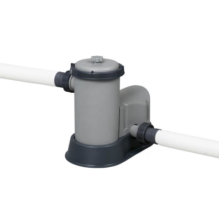 BES6942138987140-4.jpg Bestway Power Steel 549x274x122 cm buisvormig bovengronds zwembad met 5.678 L/H cartridgefilter, afdekking en ladder - Afbeelding 5