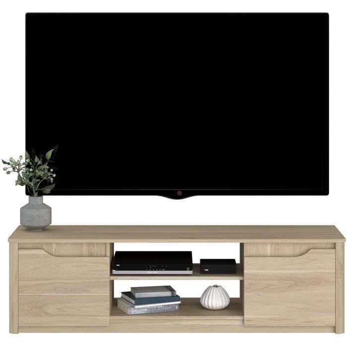 BETTY0191ENS5-1.jpg Salontafelset met ladekast, tv-meubel en dressoir - BETTY - Spaanplaat - Eiken decor - PARISOT - Afbeelding 2