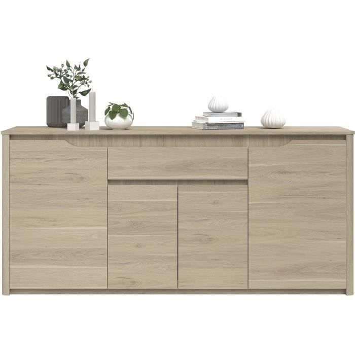 BETTY0191ENS5-3.jpg Salontafelset met ladekast, tv-meubel en dressoir - BETTY - Spaanplaat - Eiken decor - PARISOT - Afbeelding 4