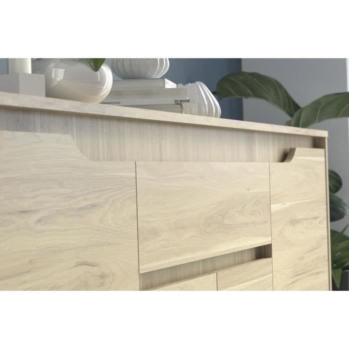 BETTY0191ENS5-4.jpg Salontafelset met ladekast, tv-meubel en dressoir - BETTY - Spaanplaat - Eiken decor - PARISOT - Afbeelding 5