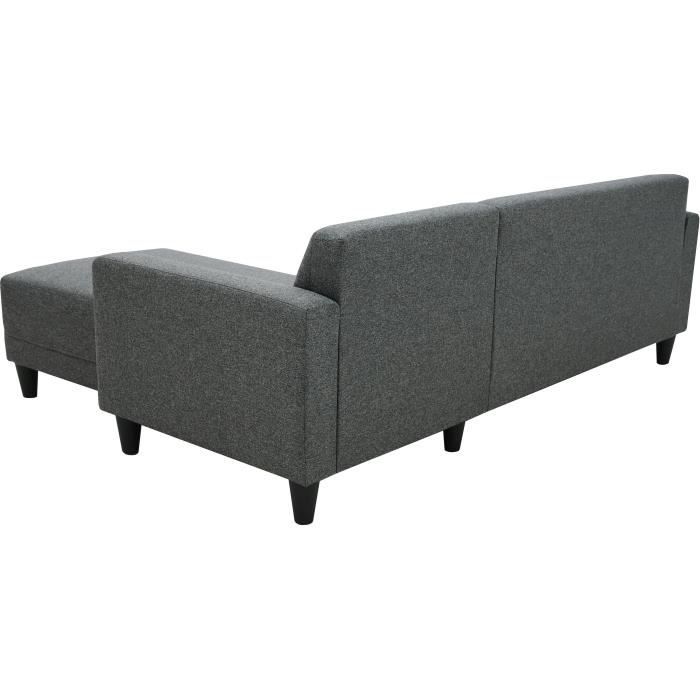 BOB4PANGREVANTH-5.jpg Vaste hoekbank 4-zits Bob - Antraciet stof - Omkeerbaar - L 197 x D 117 x H 65 cm - Afbeelding 6