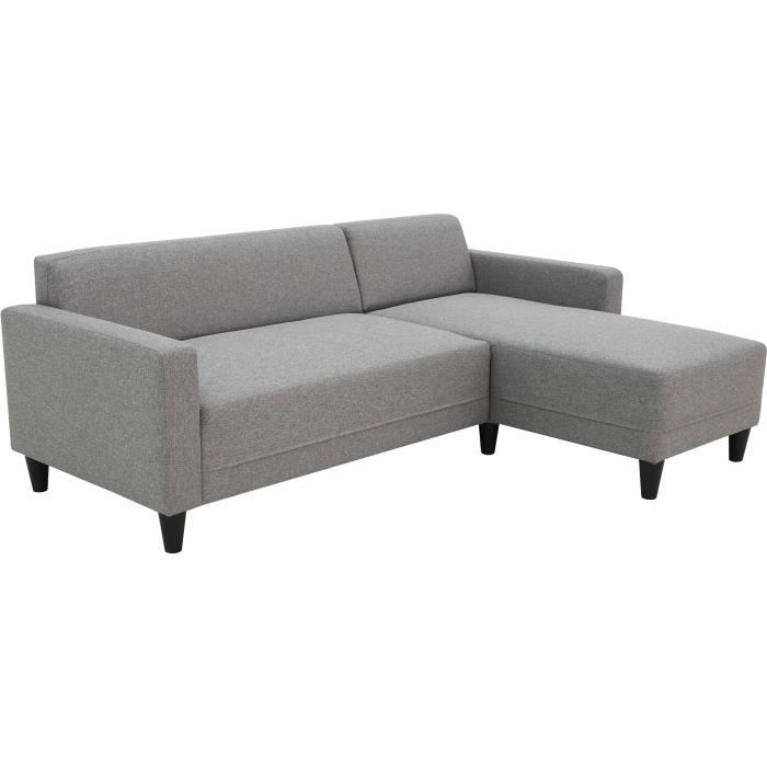 BOB4PANGREVGRIS-2.jpg Vaste hoekbank 4-zits Bob - Muisstof - Omkeerbaar - L 197 x D 117 x H 65 cm - Afbeelding 3