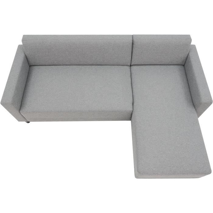 BOB4PANGREVGRIS-3.jpg Vaste hoekbank 4-zits Bob - Muisstof - Omkeerbaar - L 197 x D 117 x H 65 cm - Afbeelding 4