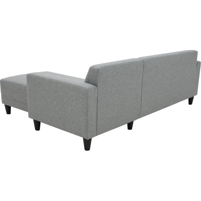 BOB4PANGREVGRIS-5.jpg Vaste hoekbank 4-zits Bob - Muisstof - Omkeerbaar - L 197 x D 117 x H 65 cm - Afbeelding 6