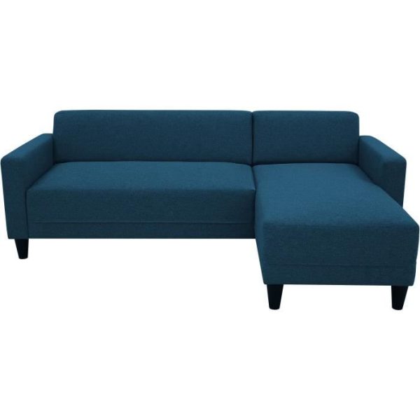 Vaste hoekbank 4-zits Bob - Marine stof - Omkeerbaar - L 197 x D 117 x H 65 cm