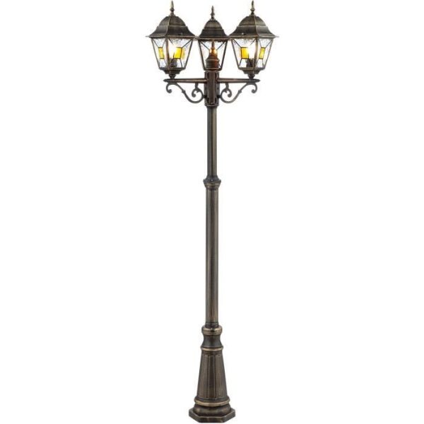 Janel Buitenlamp, Dore Zwart, E27 Max 3X60W, bol niet inbegrepen