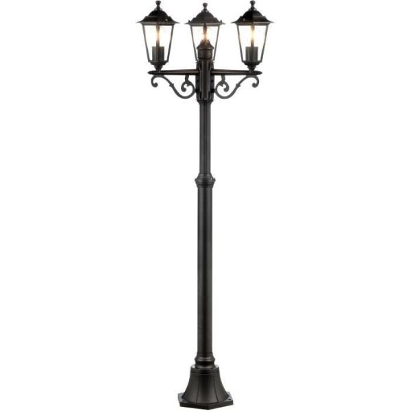 Carleen Buitenlamp 3L, Zwart, E27 Max 60W, bol niet inbegrepen