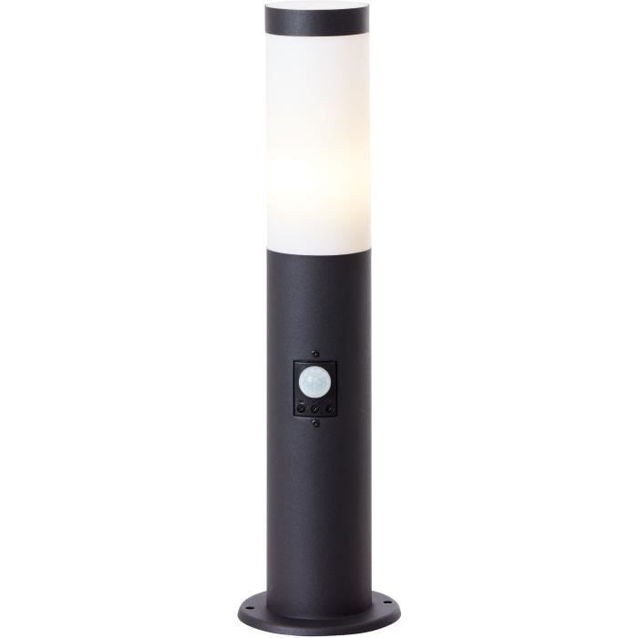BRI4004353391095-0.jpg BRILJANT - DODY Buitenpaal - inclusief sensor - kleur zwart - metaal/kunststof E27 LED 1x10W - Afbeelding 1
