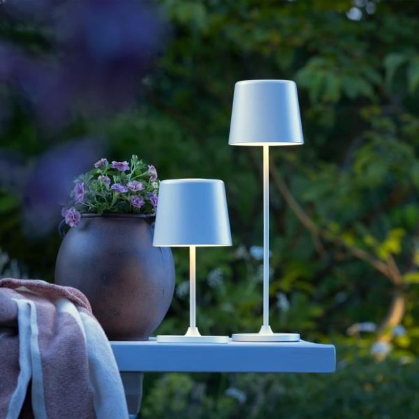 KAAMI BRILLIANT LED tafellamp - 2W - IP44 - Metaal en kunststof - Mat wit